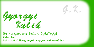 gyorgyi kulik business card